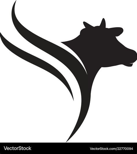 Cow logo template icon Royalty Free Vector Image