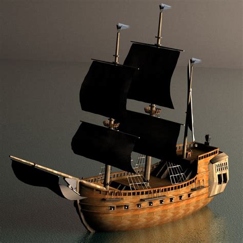 3d model pirate galleon