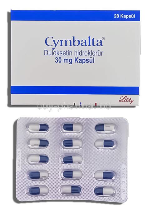 Buy Cymbalta 30mg 60mg (Duloxetine HCl) 30'S Capsule Online