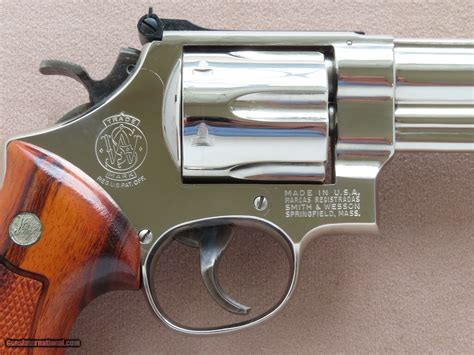 1976 Nickel Smith & Wesson Model 29-2 .44 Magnum Revolver w/ 8 & 3/8" Barrel and Presentation ...