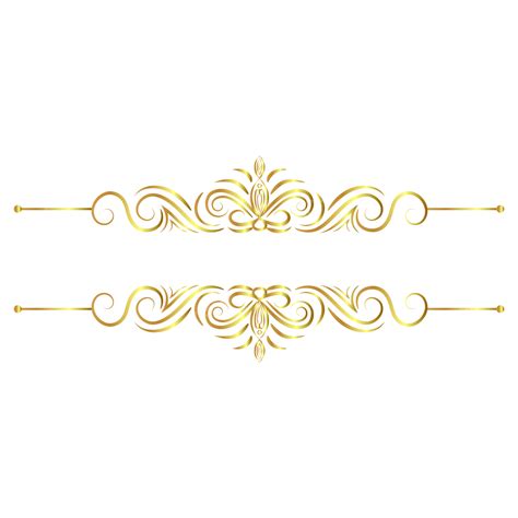 Gold Decorative Border Vector Hd PNG Images, Gold Decorative Border Pattern Transparent ...