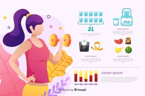 Premium Vector | Flat design health infographic template