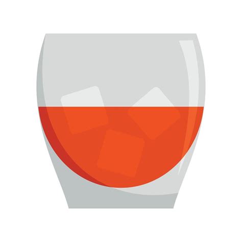 Glass of rum icon, flat style 14411639 Vector Art at Vecteezy