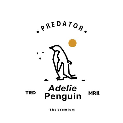 vintage retro hipster adelie penguin logo vector outline monoline art icon 35434658 Vector Art ...