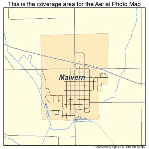 Aerial Photography Map of Malvern, IA Iowa