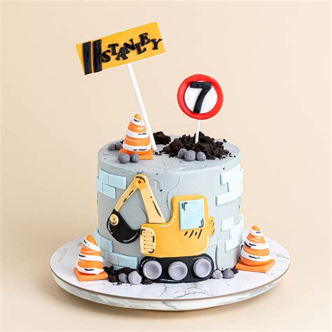 Construction Site Digger Cake