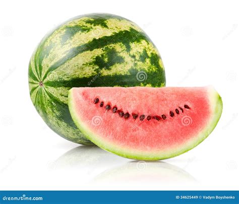 Watermelon and Slice stock image. Image of studio, striped - 34625449