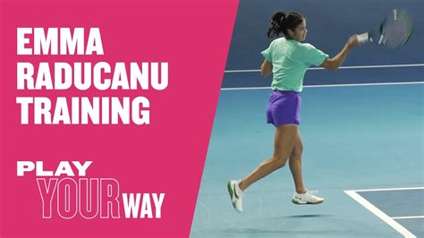 Emma Raducanu training at the National Tennis Centre - YouTube