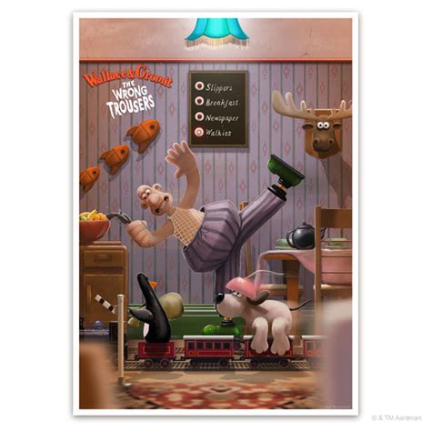 Wallace & Gromit: The Wrong Trousers by Andy Fairhurst & Florey - Poster Pirate