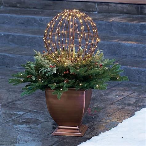 3D Foldable Lighted Spheres | Grandin Road | Christmas urns, Outdoor ...