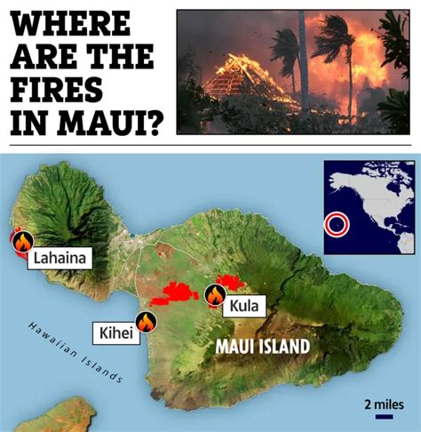 Maui wildfires map: Where are the fires in Lahaina? | The US Sun