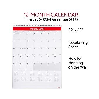 Staples 2023 Wall Calendars | Staples