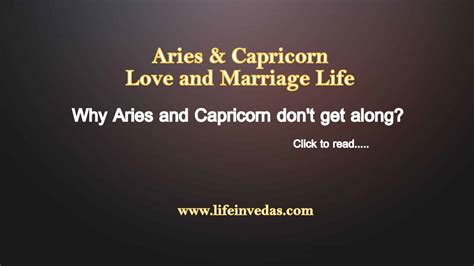 Aries and Capricorn Compatibility Love, Marriage & Friendship - lifeinvedas