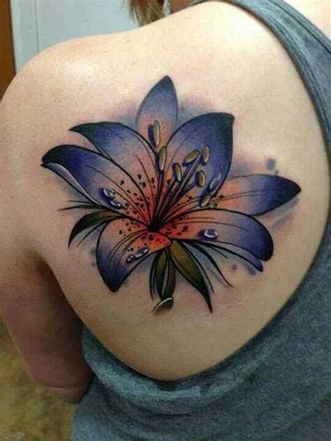 Lirio azul Tiger Lily Tattoos, Lily Flower Tattoos, Flower Tattoo ...