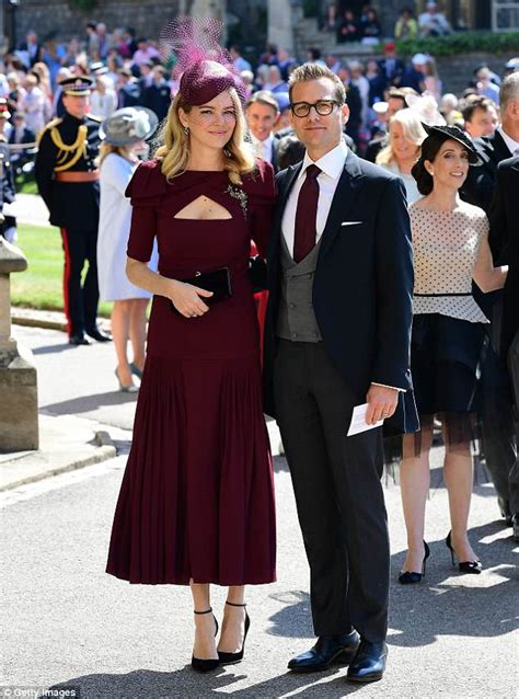 Jacinda Barrett stuns in maroon dress for the Royal Wedding | Daily ...