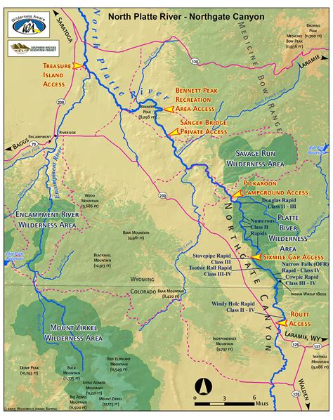 North Platte River Rafting Maps | Wilderness Aware Rafting | Rafting ...