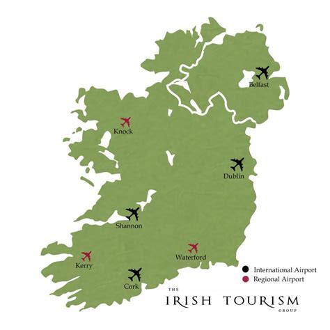 Airports in ireland map - International airports in ireland map (Northern Europe - Europe)