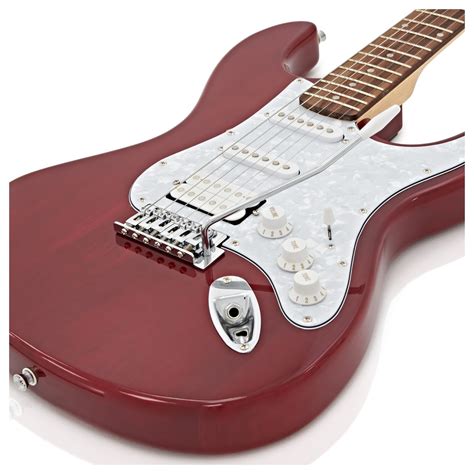 LA Select Electric Guitar HSS by Gear4music, Trans Red - Nearly New at Gear4music