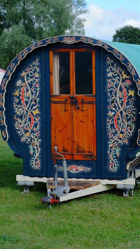 Exterior of Bluebell - Gypsy caravan for hire Gypsy Trailer, Gypsy Caravan, Gypsy Wagon, Caravan ...