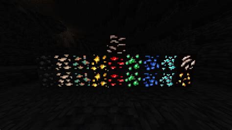 Glowing ores 1.20.2/1.20.1/1.20/1.19.2/1.19.1/1.19/1.18/1.17.1/Forge/Fabric packs minecraft