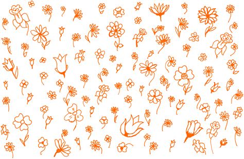 Flower Doodle Background (PNG) | OnlyGFX.com