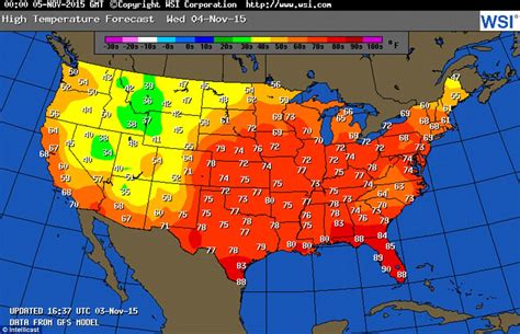 Us Weather Map Temperature Highs