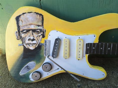 Frankenstein decorative guitar...close up...2015 | Guitar, Electric guitar, Music instruments