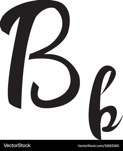 Alphabet letter b lettering calligraphy manuscript