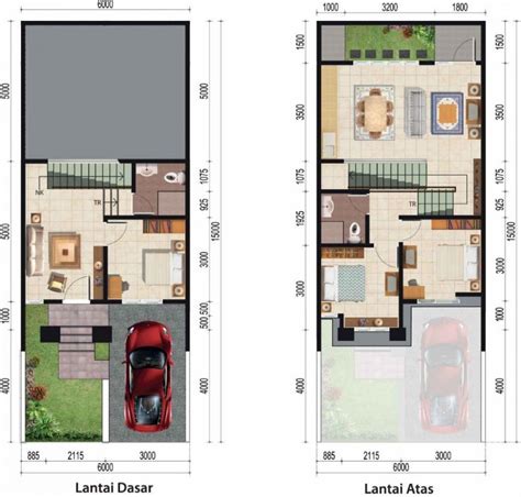 Denah Rumah 2 Lantai 5X12 : Jasa Arsitek Desain Rumah Minimalis Hook 2 ...