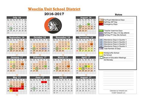 Academic Year Calendar