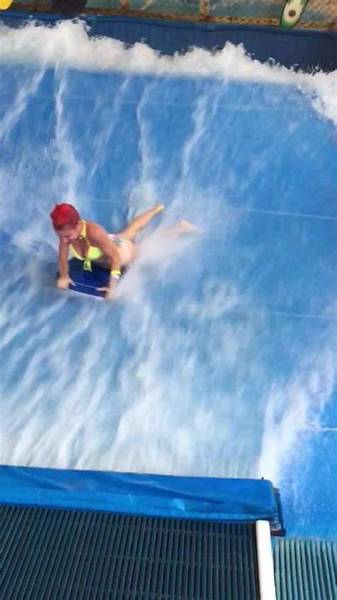 WATCH: Bikini-clad surfer ends up red-faced after wave machine fail ...