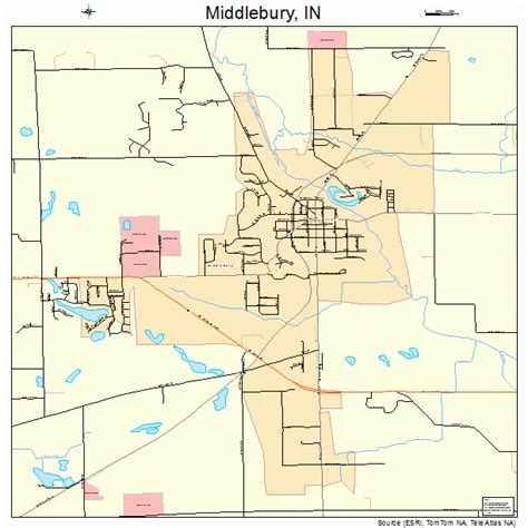 Middlebury Indiana Street Map 1848924