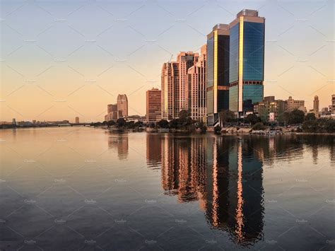 Cairo Skyline Egypt , Nile River | High-Quality Architecture Stock ...