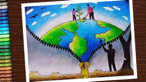 World Nature Conservation Day Drawing | Poster drawing, Hand art kids, World environment day posters