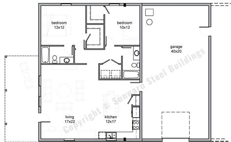 2000 sq ft Barndominium Floor Plan Shop House Plans, Ranch House Plans, Barn House Plans, Shop ...