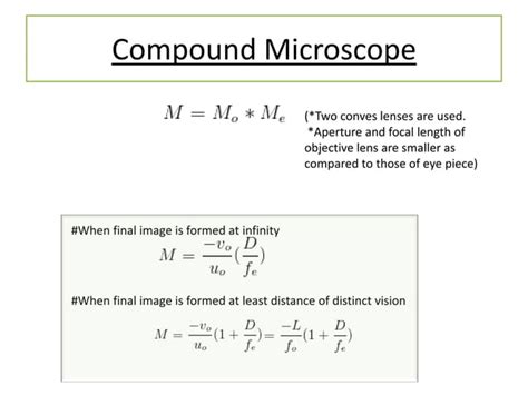 Ray Optics Formulaes