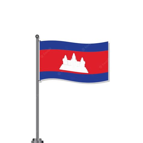 Premium Vector | Illustration of cambodia flag template