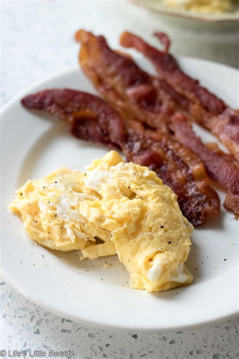 Scrambled Eggs in Bacon Fat (Keto, Paleo) - Life's Little Sweets