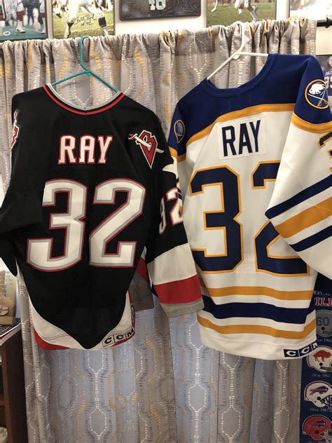 Sabres 90s game so here are my Rob Ray jerseys : r/hockeyjerseys