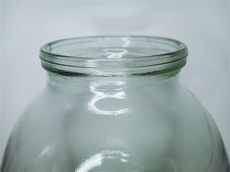 Large clear glass floor vase jar for dry or fresh flowers | Etsy