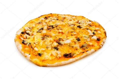 Round pizza isolated Stock Photo by ©Elnur_ 1940640