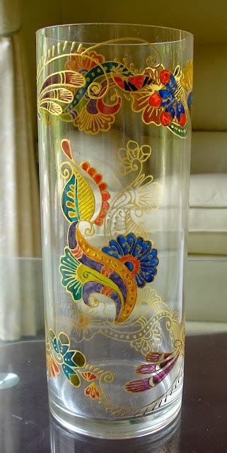 Glass Painting Vases With Henna - Zaufishan