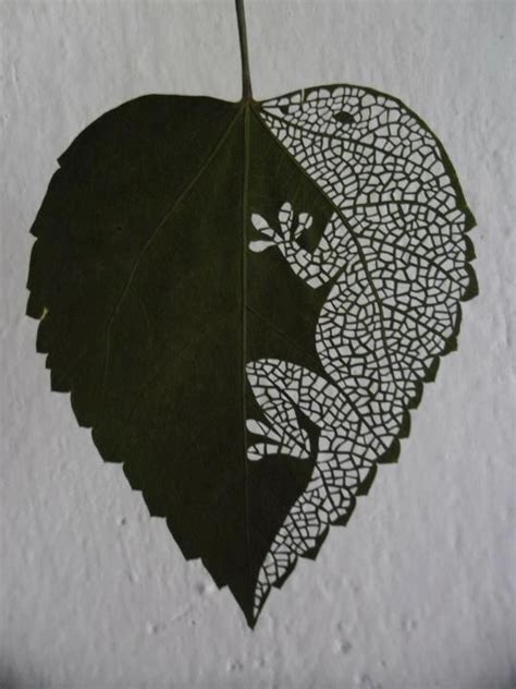 Leaf art so cool | Dry leaf art, Leaf art, Cutting art