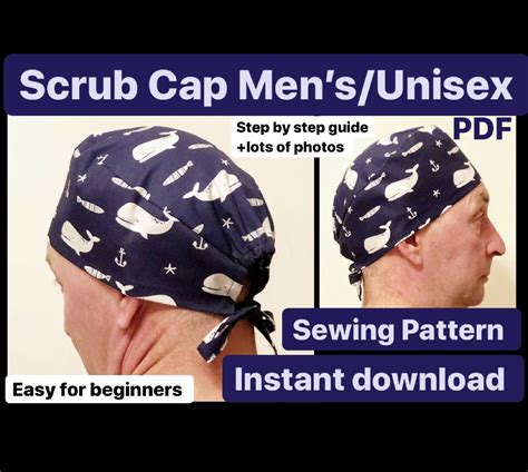 Sewing pattern Scrub Cap Ponytail pdf scrub caps for women | Etsy in 2021 | Hat patterns to sew ...