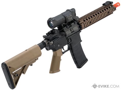 EMG Colt Licensed Daniel Defense M4A1 SOPMOD Block 2 Airsoft AEG (Model: MK18 MOD1 / Tan ...