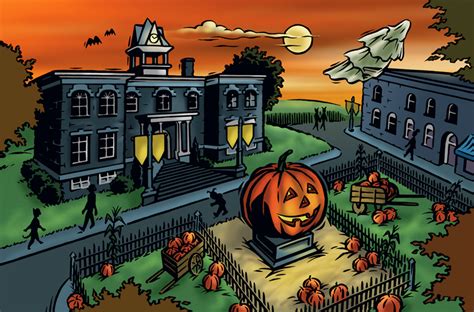 Halloweentown Illustration | Halloween town movie, Halloween desktop ...