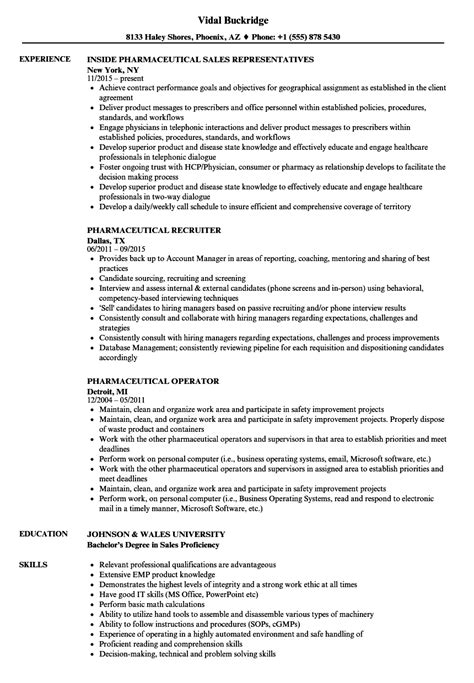 Pharmaceutical Industry Resume