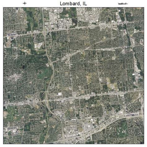 Aerial Photography Map of Lombard, IL Illinois