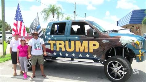 Large trump, flag, truck etched wood - munimoro.gob.pe