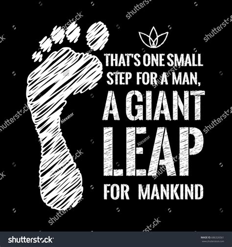 Motivational Quote Thats One Small Step Stock Vector (Royalty Free ...